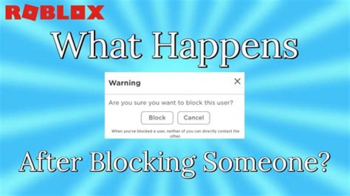 What does blocking someone on roblox do