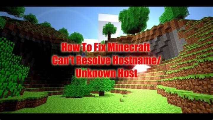 What does can’t resolve hostname mean on minecraft