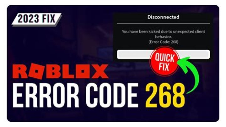 What does error code 268 mean in roblox