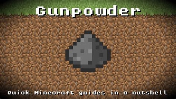 What does gunpowder do in minecraft