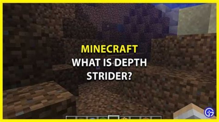 What is depth strider in minecraft