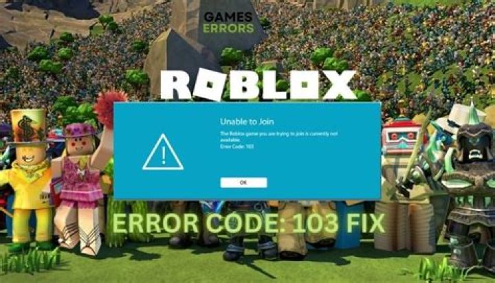 What is error 103 on roblox