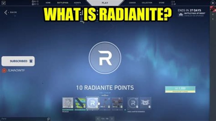 What is radianite used for in valorant