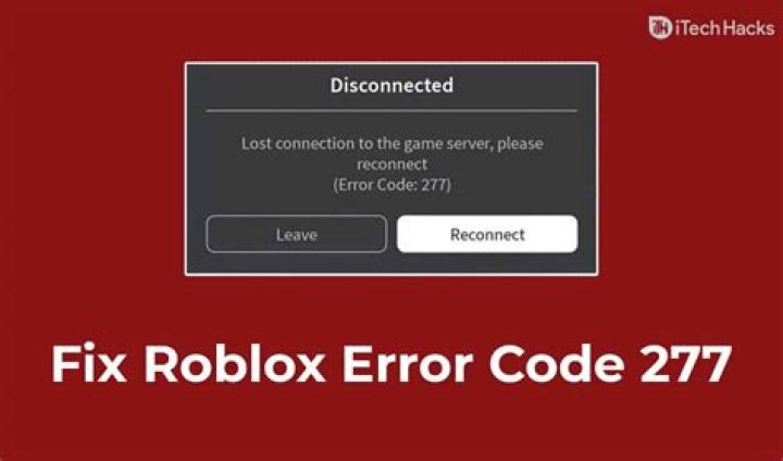 What is roblox error code 277