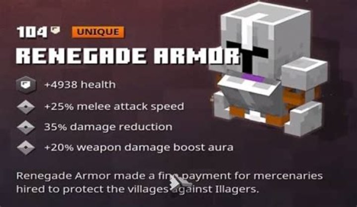 What is the best armor in minecraft dungeons