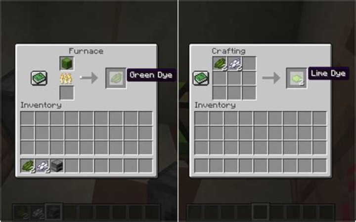 What makes green dye in minecraft