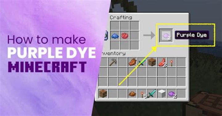 What makes purple dye in minecraft