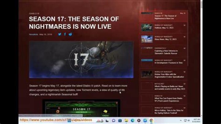 When does diablo 3 season 17 end