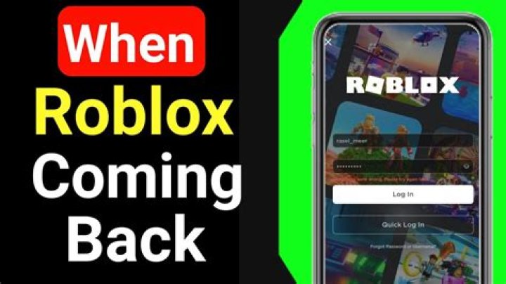 When is roblox coming back online october 2021