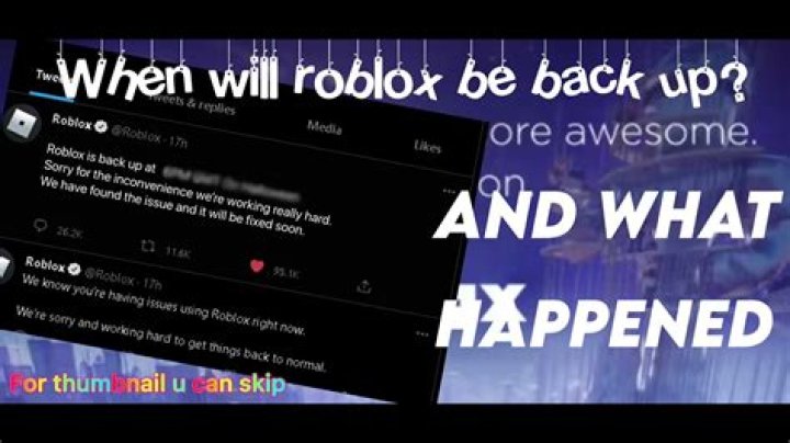 When is roblox coming back.