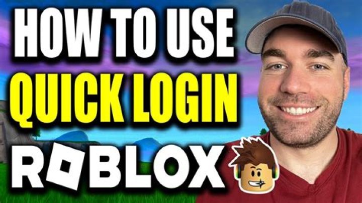 Where is quick login on roblox