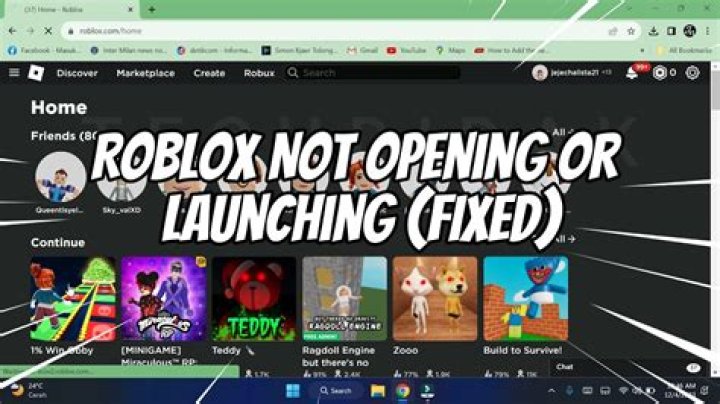 Why isn’t roblox opening